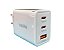 Carregador Basike Turbo Gan 65w 3 Portas (2 Tipo C + 1 USB) - Branco - Imagem 2