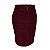 Saia Plus Size Jeans Brim Bordô - Imagem 1