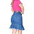 Saia Jeans Com recorte Moda Evangélica Secretária - Imagem 2