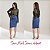 Saia Midi Jeans Delavê - Imagem 1