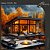 CASA Hi-Glass c/ 1 Suite + 1 Quarto + WC Social 8x10 = 80m2 com beiral - Imagem 1