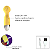 LARA - Mini Massageador Em Formato Varinha Mágica Com Relevos Estimulador - Cor : Amarelo - Imagem 3
