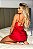 Camisola Com Calcinha Fio - Cor: Vermelho - Imagem 2