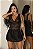 Camisola Rendada e Cetim Gloss - Cor: Preto - Imagem 3