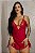 Camisola Rendada Com Cetim Gloss, Fita e Strass - Cor: Vermelho - Imagem 2