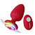 Plug Anal Vibratório Em Silicone C/ Led e Controle Remoto - Cor: Vermelho - Imagem 1