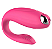 ARIEL - Vibrador casal com relevos massageadores na ponta e toque aveludado / Cor : Rosa - Imagem 1