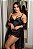 Babydoll Preta em Renda e Cetim - Imagem 8