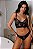 Cropped Rendado e Calcinha Fio - Cor: Preto | 4025 - Imagem 1