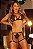 Conjunto Sensual em Renda s/ Bojo c/Persex | Preto - Imagem 1