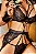 Body Sensual em Renda c/ Cinta Liga | Preto - Imagem 4