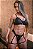 Conjunto Sexy c/ Choker Bicth e Ligas Sedutoras| Preto - Imagem 3