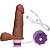 Vibrador Realístico Recarregável 16,5 x 4cm Marrom - Imagem 1