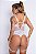 Body Sensual c/ Cinta-Liga Integrada e Modelagem Cavada | Branco - Imagem 2