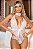 Body Sensual Rendado s/ Bojo | Frente Unica Branco - Imagem 1