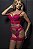 Conjunto Sensual Cropped c/ Bojo e Cinta | Pink - Imagem 1