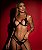 Lingerie sexy em renda c/ Perneira | Preto - Imagem 3