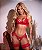 Conjunto Sensual Tule Dot com Cinta Liga| Rubi - Imagem 1