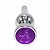 Plug Anal de Aço c/ Cristal Brilhante | Roxo - Imagem 3