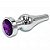 Plug Anal de Aço c/ Cristal Brilhante | Roxo - Imagem 2
