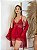 Kit Aurora Baby Doll c/ Robe em Renda | Vermelho - Imagem 1