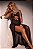 Camisola Longa de Tule e Renda | Preto - Imagem 1