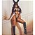BODY SENSUAL - Todo em Strap com Regulagem e Detalhes em Tule | Cor: Preto - Tamanhos: Variados | 680 #LACRADORAS - Imagem 4