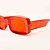 Óculos de Sol Leadwell Unissex Retro Retangular Vermelho - Imagem 3