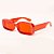 Óculos de Sol Leadwell Unissex Retro Retangular Vermelho - Imagem 2