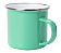 Caneca Esmaltada de Alumínio Flowers de 235ml Verde Personalizada - Imagem 1