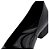 Scarpin Salto Baixo Couro Preto Bico Redondo - Imagem 2