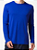 Camiseta Poliester Azul Royal Manga Longa - Imagem 1