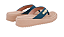 Chinelo Salto Baixo Couro Azul Esmeralda UD13001005 - Imagem 4