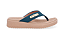 Chinelo Salto Baixo Couro Azul Esmeralda UD13001005 - Imagem 2