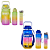 Kit 3 Garrafas De Agua Squeeze Academia Sport Alça Adesivos JL-8020 - Imagem 2