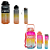 Kit 3 Garrafas De Agua Squeeze Academia Sport Alça Adesivos JL-8020 - Imagem 3