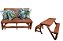 Banco Que Vira Mesa com Mesa de Centro Vira + 4 Almofadas Decorativas- 2,00m - Imagem 2