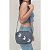 Bolsa Jeans quadrada estilosa Feminina Alça Transversal linda estampa de Borboleta detalhe corrente moda casual - Imagem 3