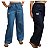 Calça Pantalona Feminina Wide Jeans Leg Cos Alto Com Elastico linda e charmosa estampa de borboleta moda - Imagem 1