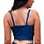 Cropped Feminino Jeans Elastano Top Alcinha linda estampa de Borboleta moda blogueira - Imagem 3