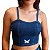 Cropped Feminino Jeans Elastano Top Alcinha linda estampa de Borboleta moda blogueira - Imagem 1