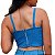 Cropped Feminino Jeans Elastano Top Alcinha linda estampa de Borboleta moda blogueira - Imagem 4