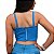 Cropped Feminino Jeans Elastano Top Alcinha moda blogueira - Imagem 3