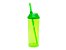 Copo Long Drink 300ml com Tampa e Canudo - Verde Neon (Translúcido) - Imagem 1