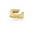 Piercing Ear Cuff Quadrado Magnolia - Banho de Ouro 18k - Imagem 1