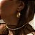 Brinco de Argolinha com Placa Diamantada Zâmbia - Banho de Ouro 18k - Imagem 3