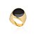 Anel Oval Resina Pretta Groff - Banho de Ouro 18k - Imagem 1