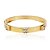 Bracelete Zircônias Quadradas Cristal Hoff - Banho de Ouro 18k - Imagem 1