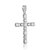 Pingente de Crucifixo Cravejado Zircônias Cristal - Banho de Ródio - Imagem 1