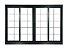 VITRO 4 FOLHAS COM GRADE - IDEAL BLACK - Imagem 1